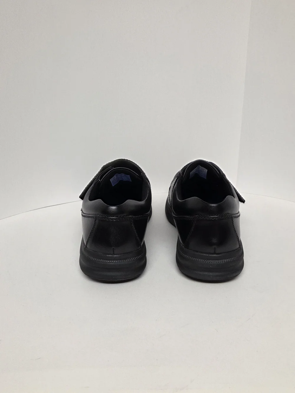 Hush Puppies Gil Black Leather Comfort Shoes Men’s 9 Wide. #0238